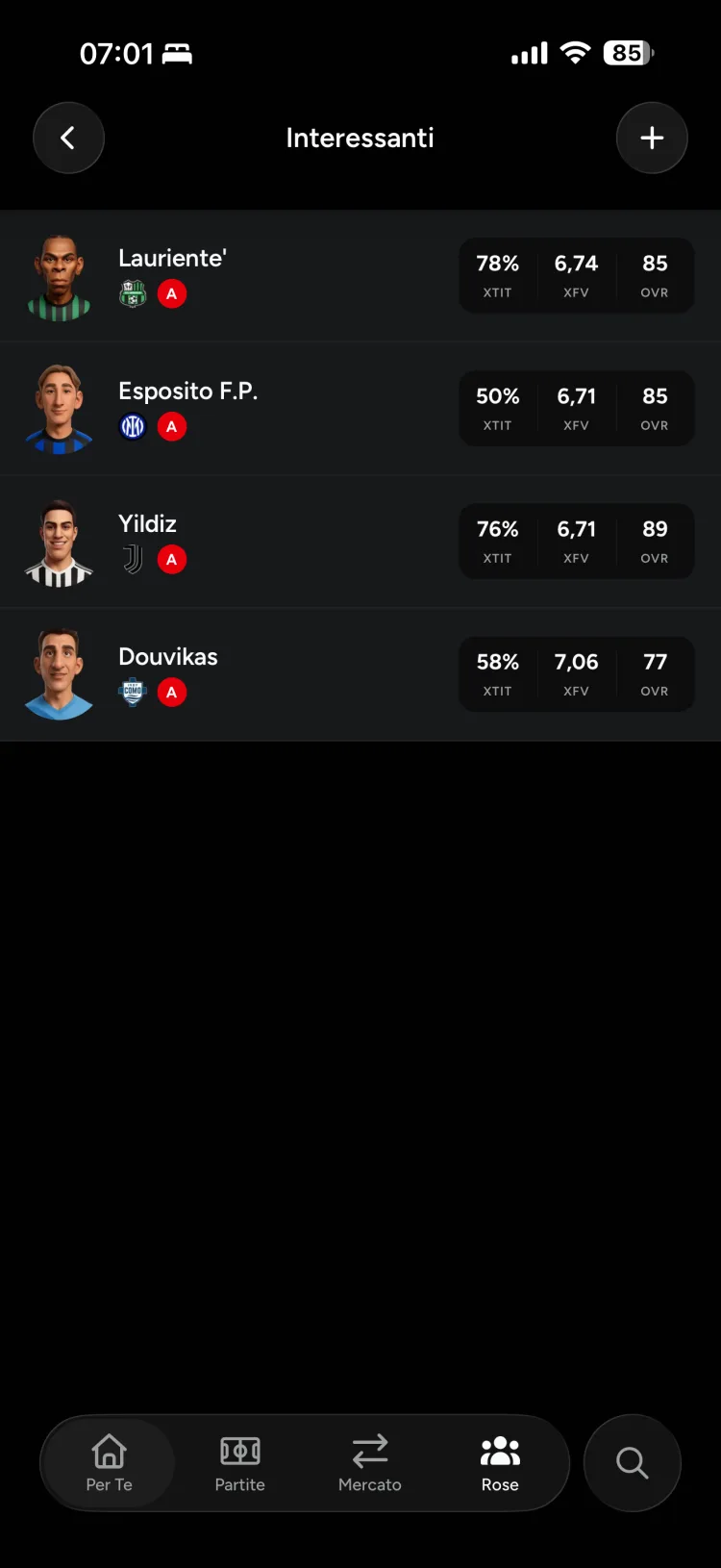 Osservati & Mercato nell'app x72